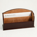 Letter Rack - Brown "Croco" Leather